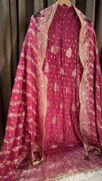 Bandhani Dola Silk Banarasi Designer Suit Set