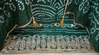 Bottle Green bandhani Designer Suit Set