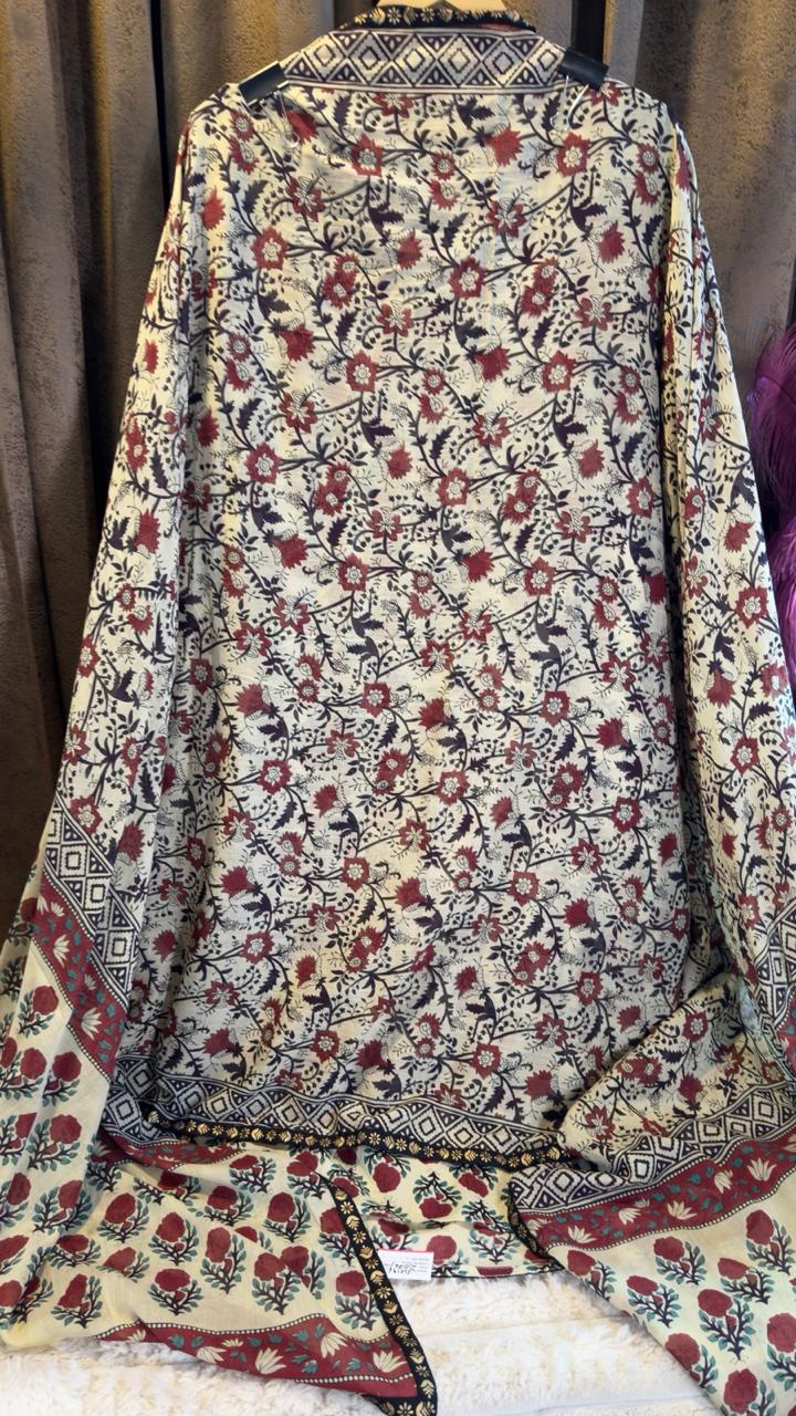 Pure Cotton Jaipuri Hand Block Print Designer Suit Set