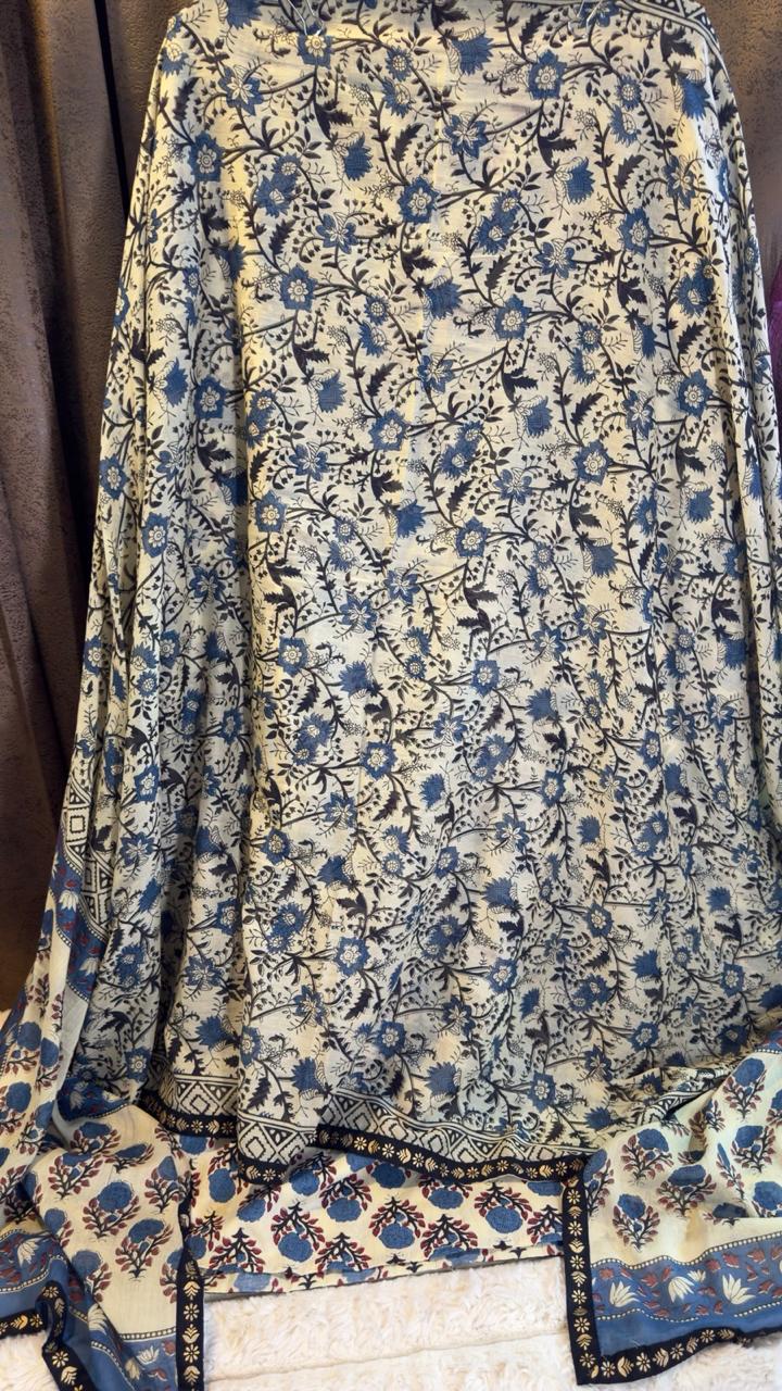 Pure Cotton Jaipuri Hand Block Print Designer Suit Set