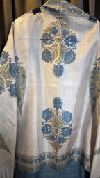 Raw Silk Jaipuri Print Designer Suit Set