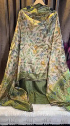 Pure Raw Silk Kalamkari Designer Suit Set