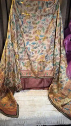 Pure Raw Silk Kalamkari Designer Suit Set