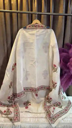 Pure Mul Chanderi Hand Block Designer Suit Set