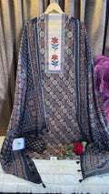 Pure Cotton Badam Boota Hand Block Designer Suit Set