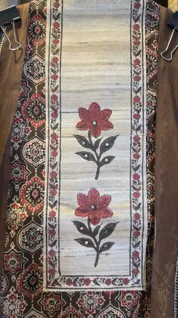 Pure Cotton Badam Boota Hand Block Designer Suit Set