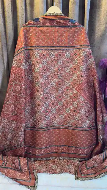 Pure Cotton Badam Boota Hand Block Designer Suit Set