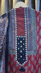 Luxury Ajrakh Mashru Silk Suit Set