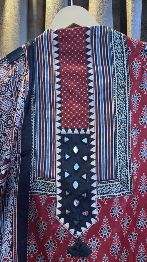Luxury Ajrakh Mashru Silk Suit Set