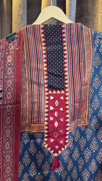 Luxury Ajrakh Mashru Silk Suit Set