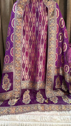 Pure Khaddi Georgette Banarasi Bandhani Suit Set