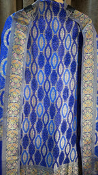 Pure Khaddi Georgette Banarasi Bandhani Suit Set