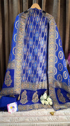 Pure Khaddi Georgette Banarasi Bandhani Suit Set
