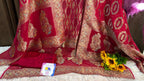 Pure Khaddi Georgette Banarasi Bandhani Suit Set