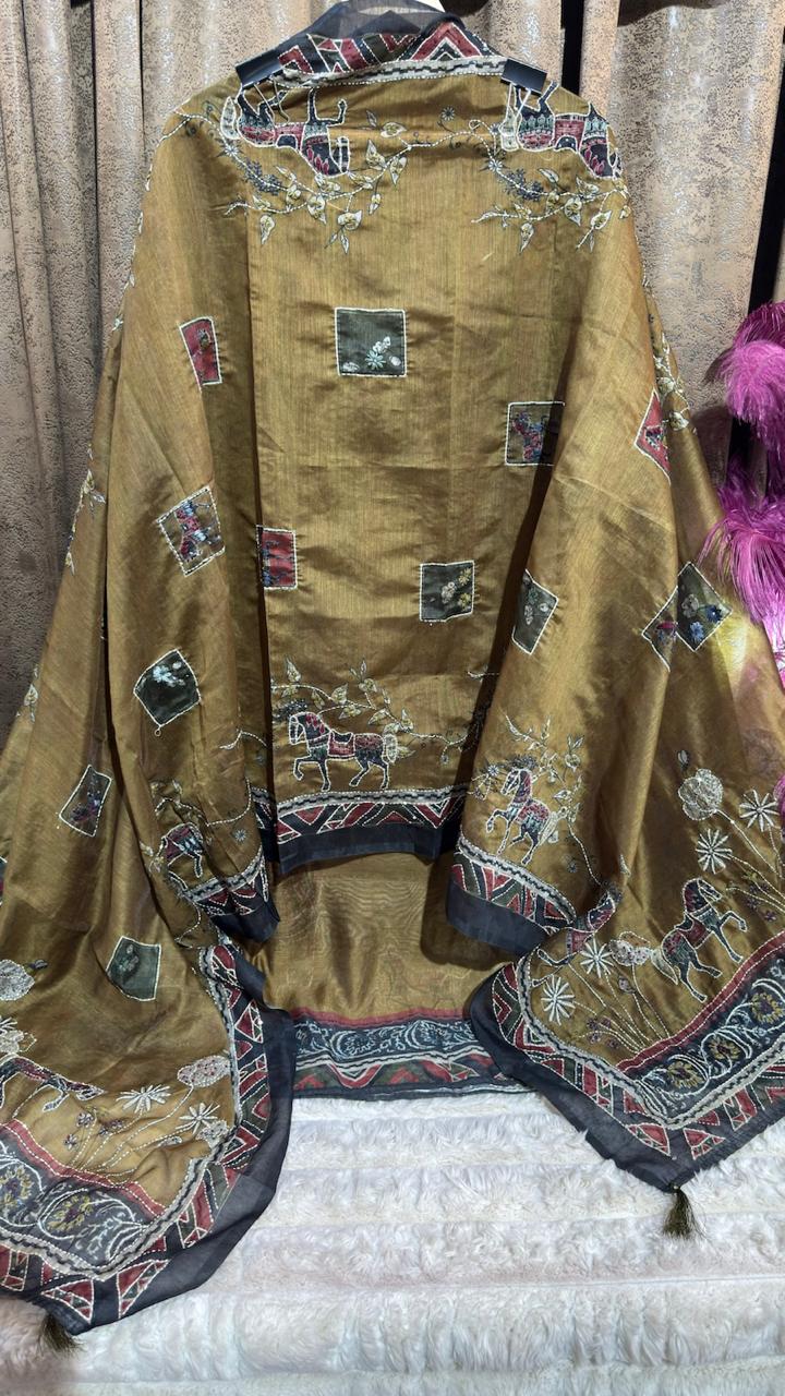 Calcutta Kantha & Knot Work Designer Suit Set