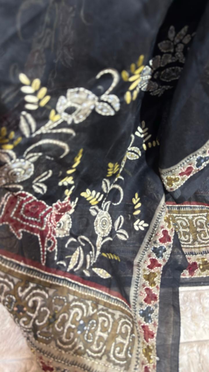Calcutta Kantha & Knot Work Designer Suit Set