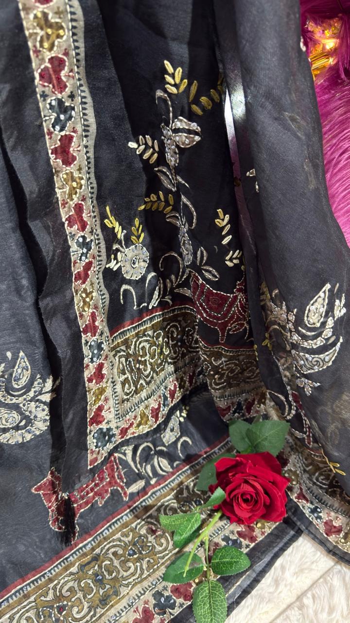 Calcutta Kantha & Knot Work Designer Suit Set