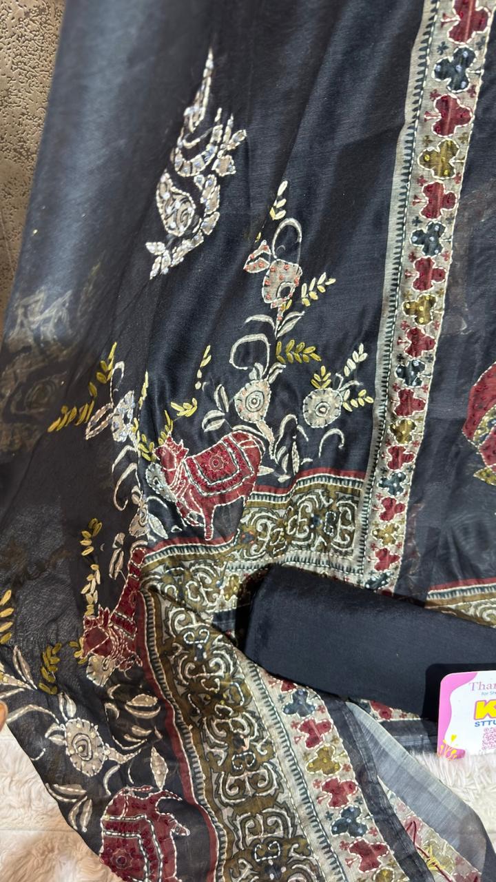 Calcutta Kantha & Knot Work Designer Suit Set