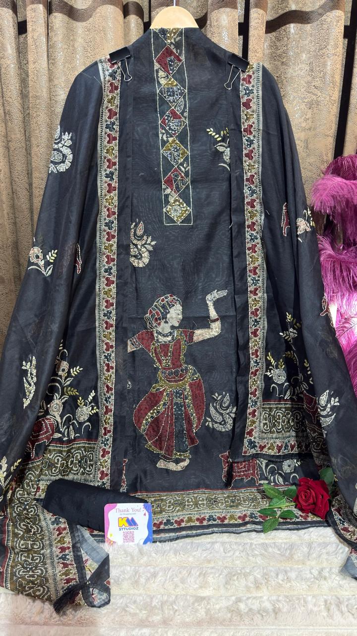 Calcutta Kantha & Knot Work Designer Suit Set