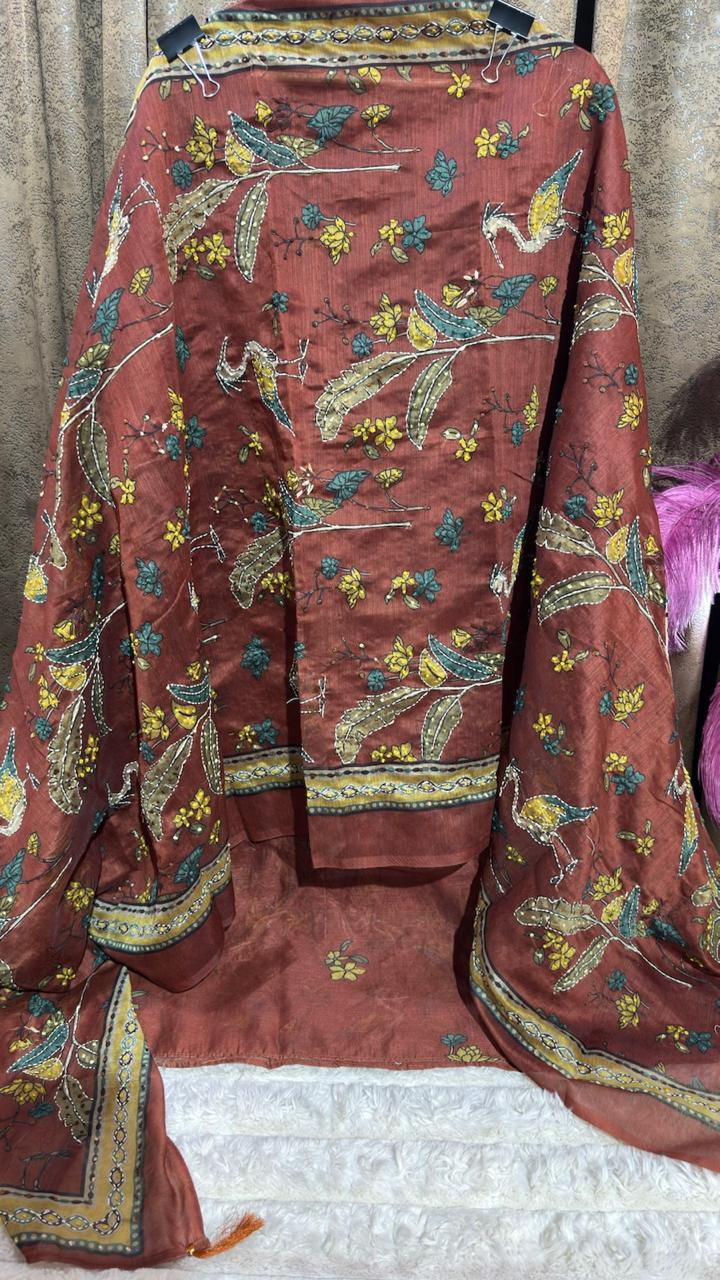 Calcutta Kantha & Knot Work Designer Suit Set