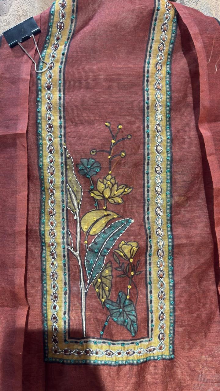 Calcutta Kantha & Knot Work Designer Suit Set