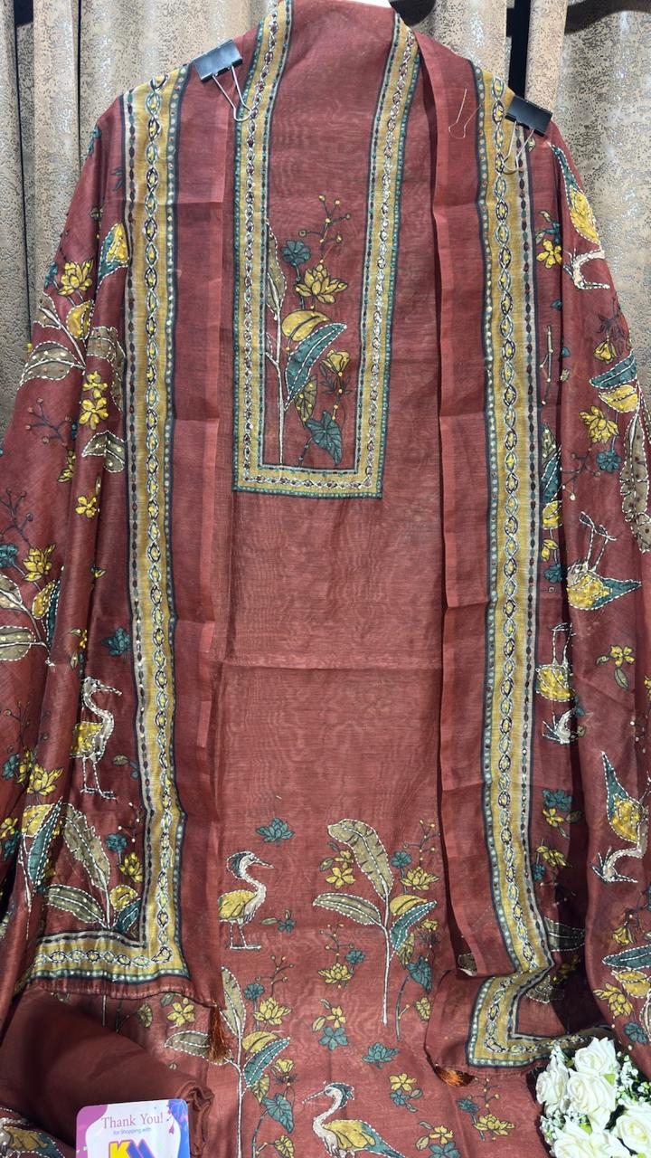 Calcutta Kantha & Knot Work Designer Suit Set