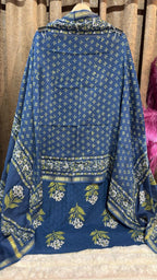Hakuba Cotton Peacock Floral Designer Suit Set