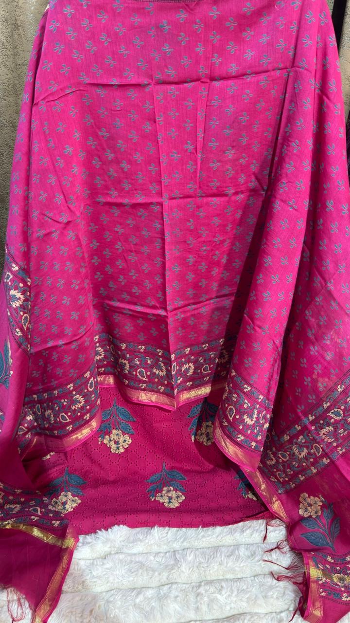 Hakuba Cotton Floral Designer Suit Set