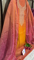 Shimmer Tissue Bandhani Designer Suit Set