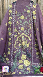 Calcutta Kantha & Knot Work Shimmer Tissue Designer Suit Set