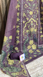 Calcutta Kantha & Knot Work Shimmer Tissue Designer Suit Set