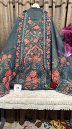 Calcutta Kantha & Knot Work Shimmer Tissue Designer Suit Set