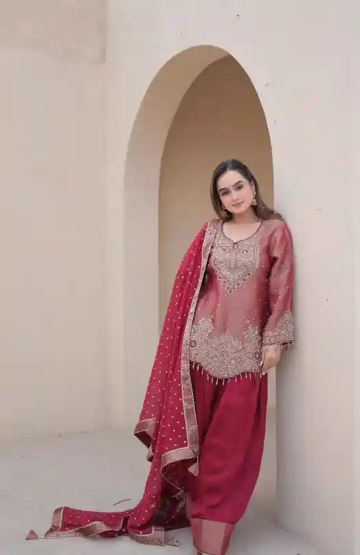 Luxury Designer Farshi Salwar Suit Set