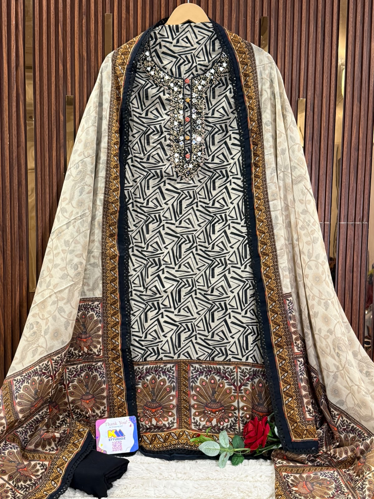 Pure Muslin Peacock Suit Set